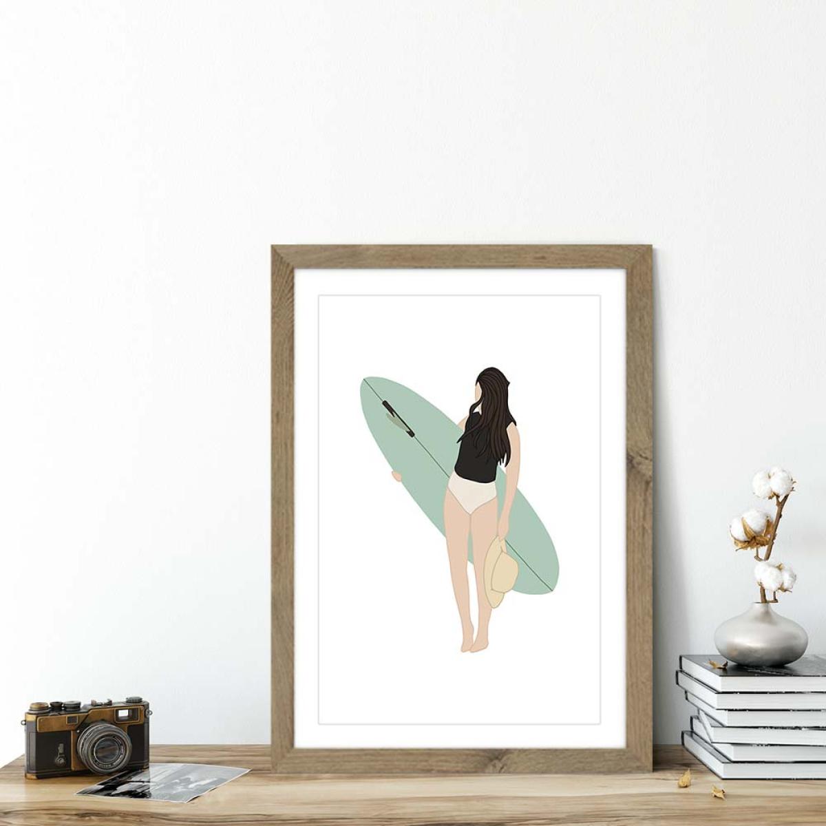 Kimkim Art Print Oak Frame – image 5