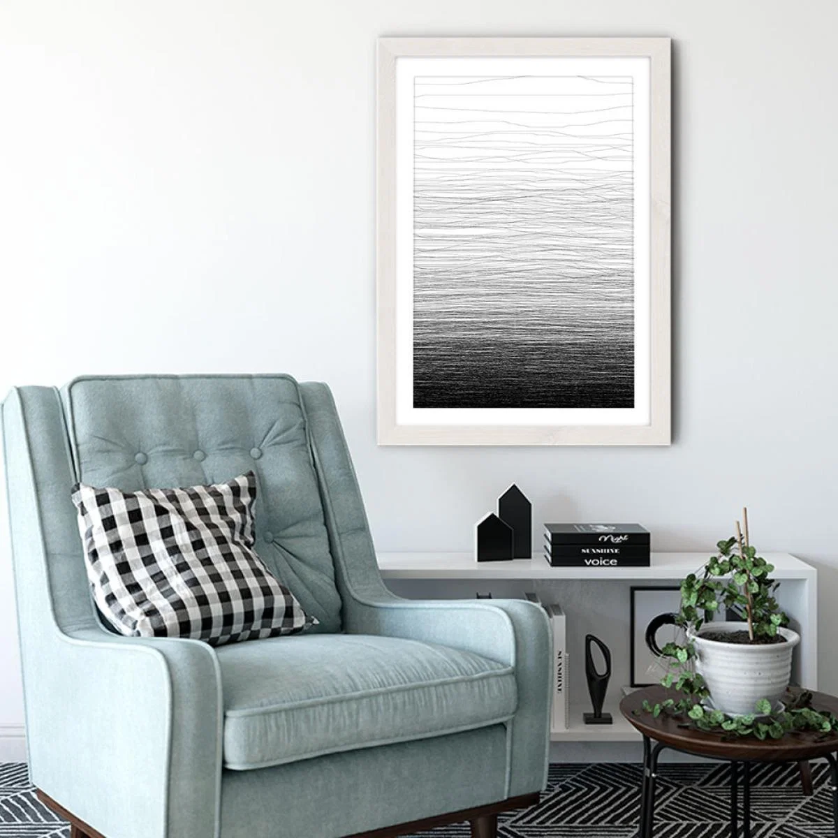 Fade Art Print White Frame – image 4