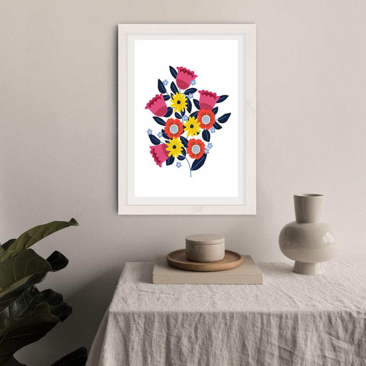 Spring Flowers Art Print White Frame – image 6
