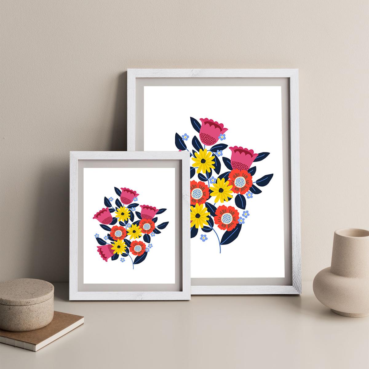 Spring Flowers Art Print White Frame – image 8