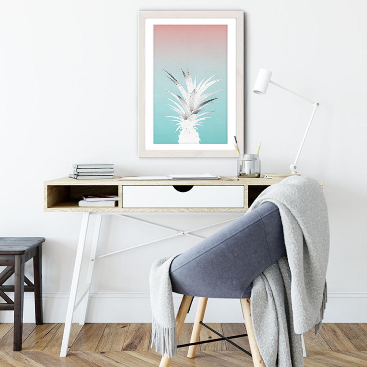 Ananas Comosus Art Print White Frame – image 3