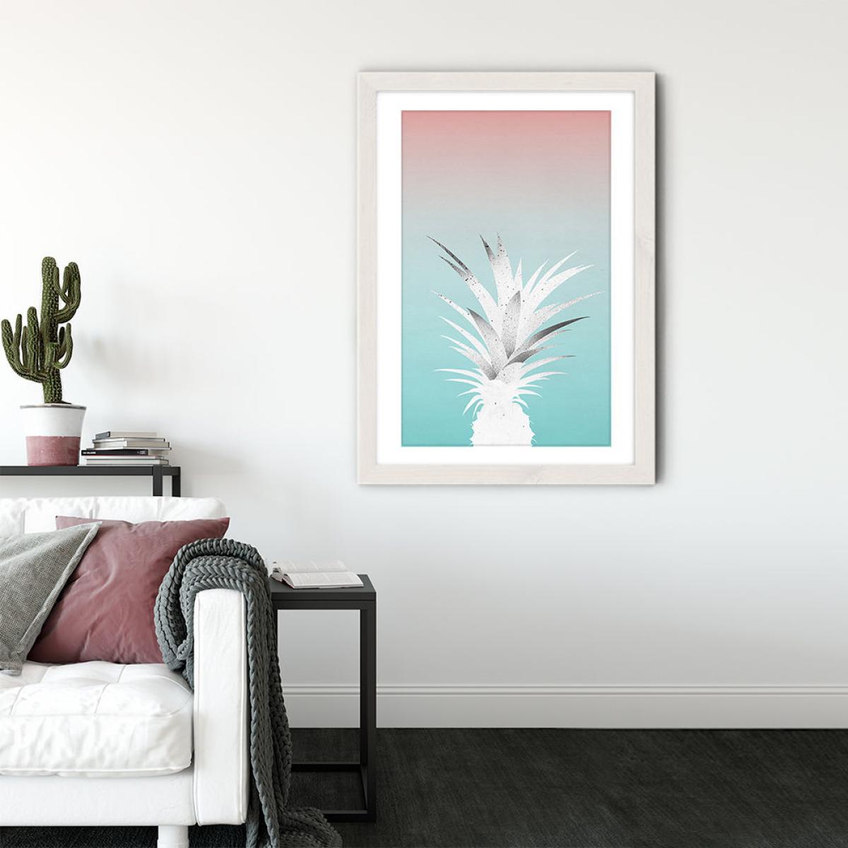 Ananas Comosus Art Print White Frame – image 5