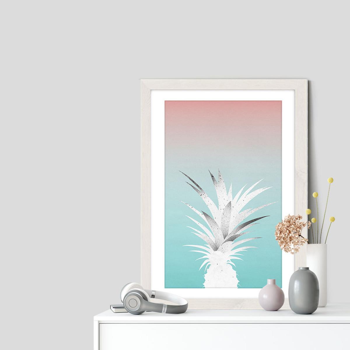 Ananas Comosus Art Print White Frame – image 6