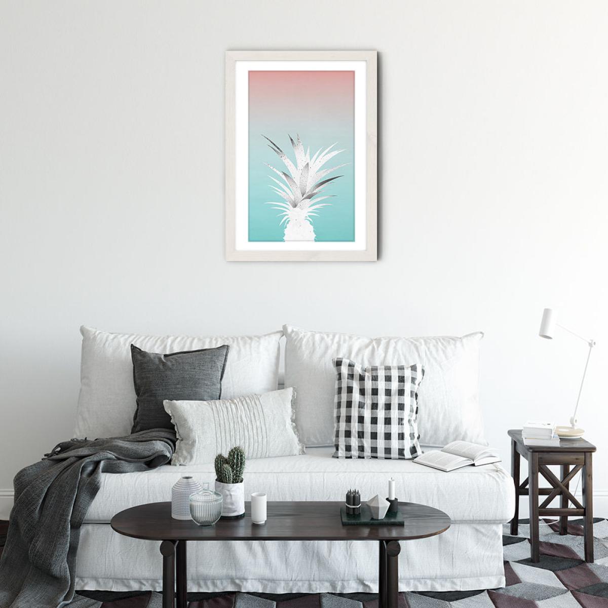 Ananas Comosus Art Print White Frame – image 7