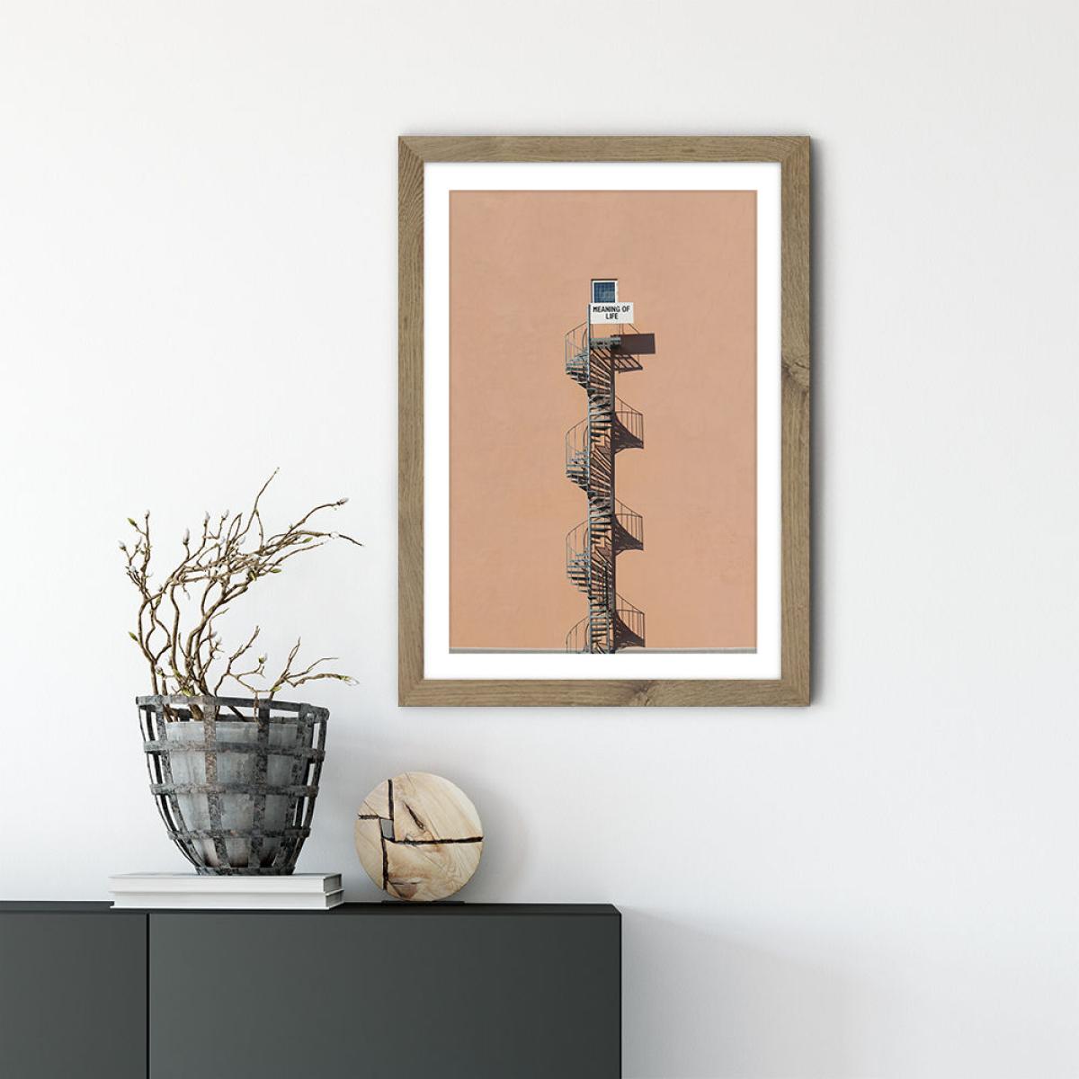 Meaning of Life Art Print Oak Frame – image 2