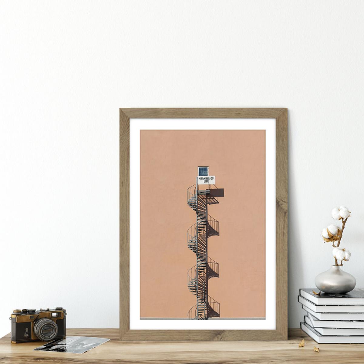 Meaning of Life Art Print Oak Frame – image 4
