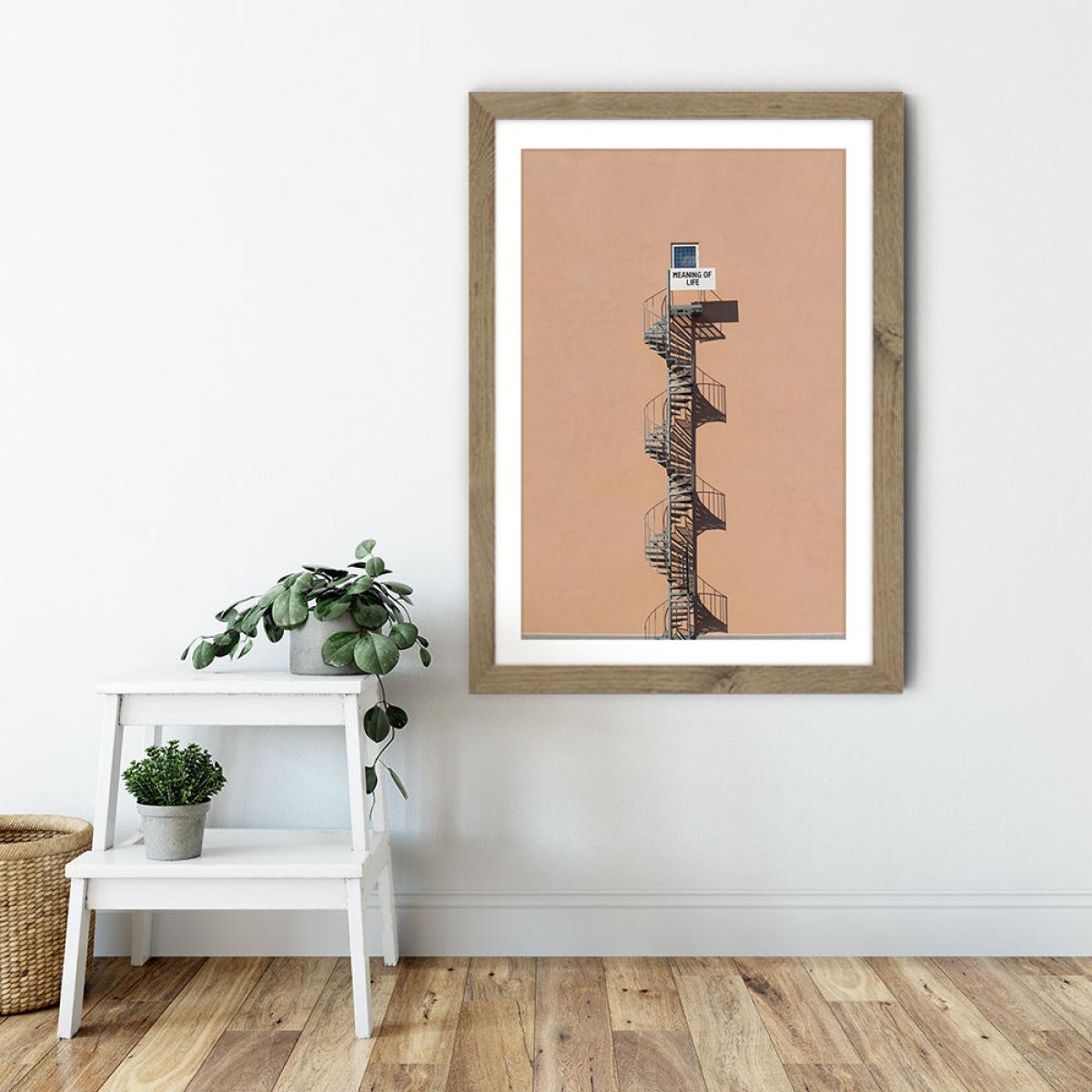 Meaning of Life Art Print Oak Frame – image 5