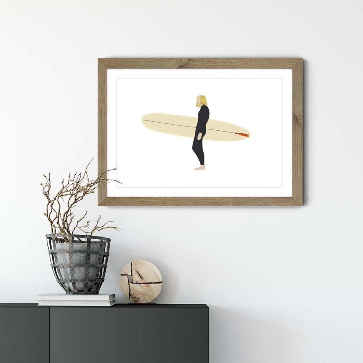 Holding Art Print Oak Frame – image 2