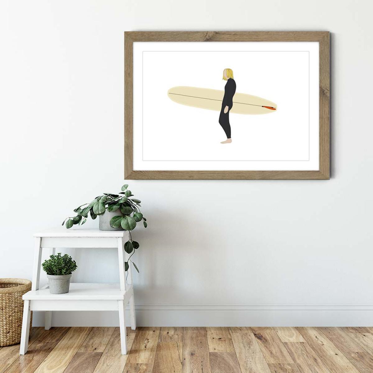 Holding Art Print Oak Frame – image 4