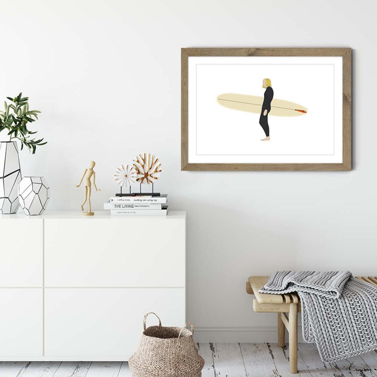 Holding Art Print Oak Frame – image 5