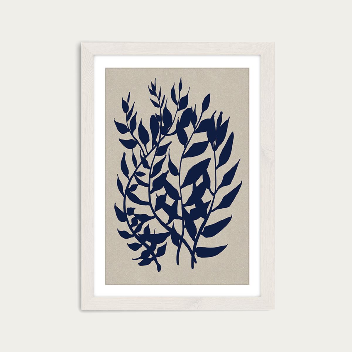 Botany Art Print White Frame – image 1