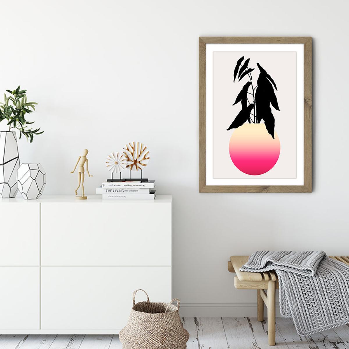 Abstracta No.15 Art Print Oak Frame – image 2