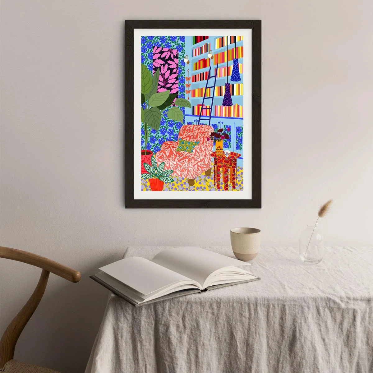 My Own Space To Read Art Print Black Frame – image 2