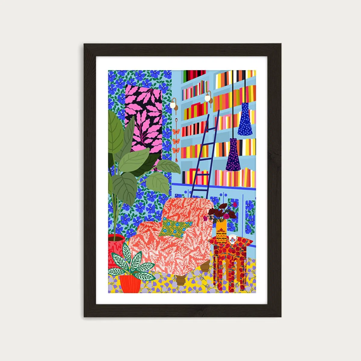 My Own Space To Read Art Print Black Frame – image 1