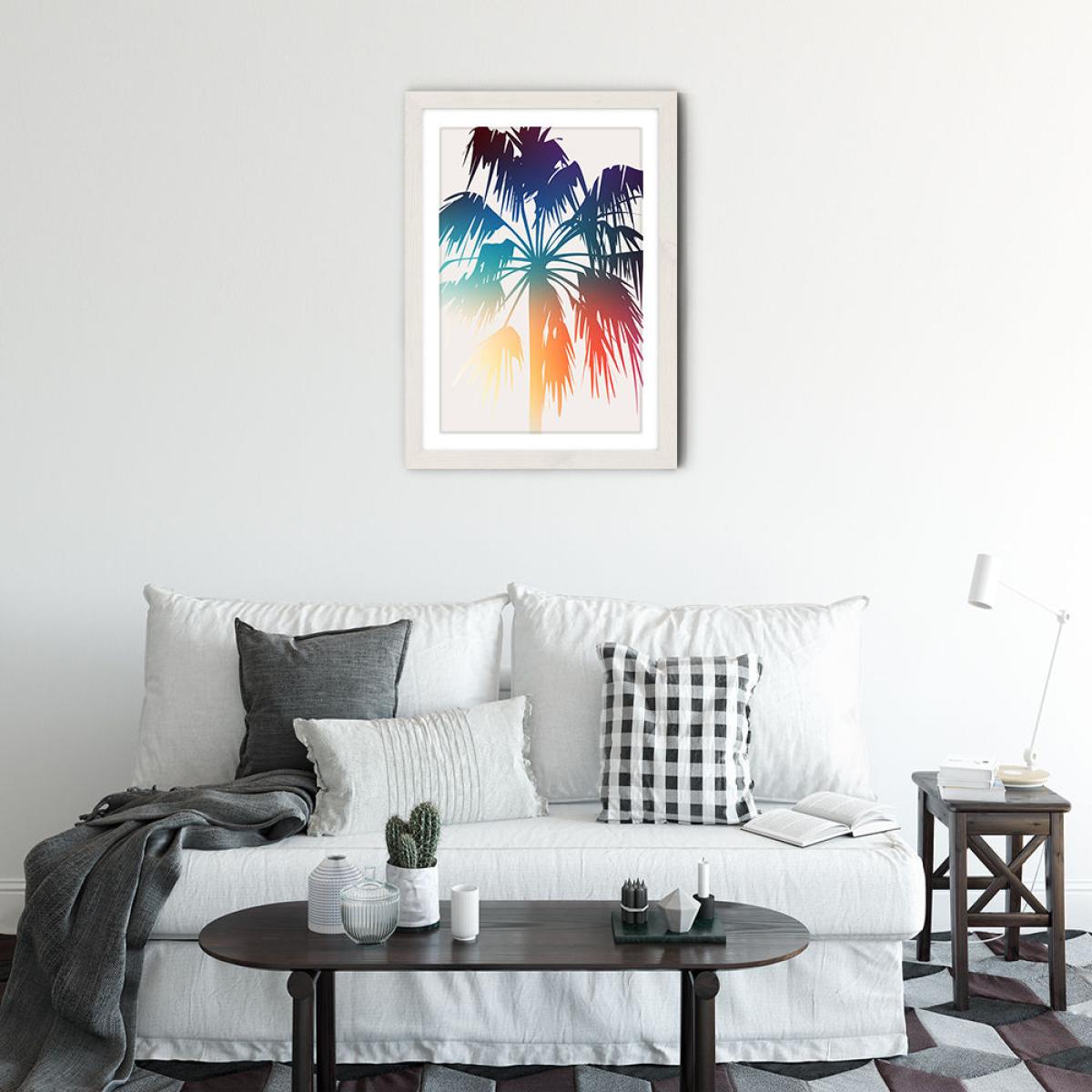 Prideful Palm Art Print White Frame – image 2