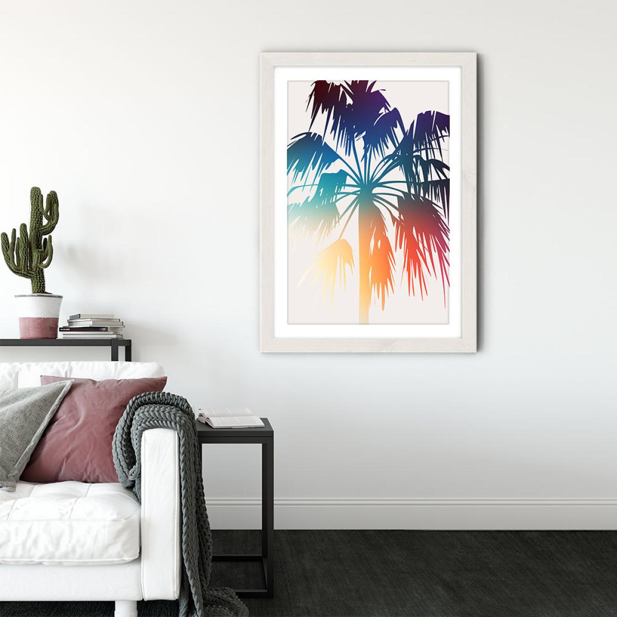Prideful Palm Art Print White Frame – image 3