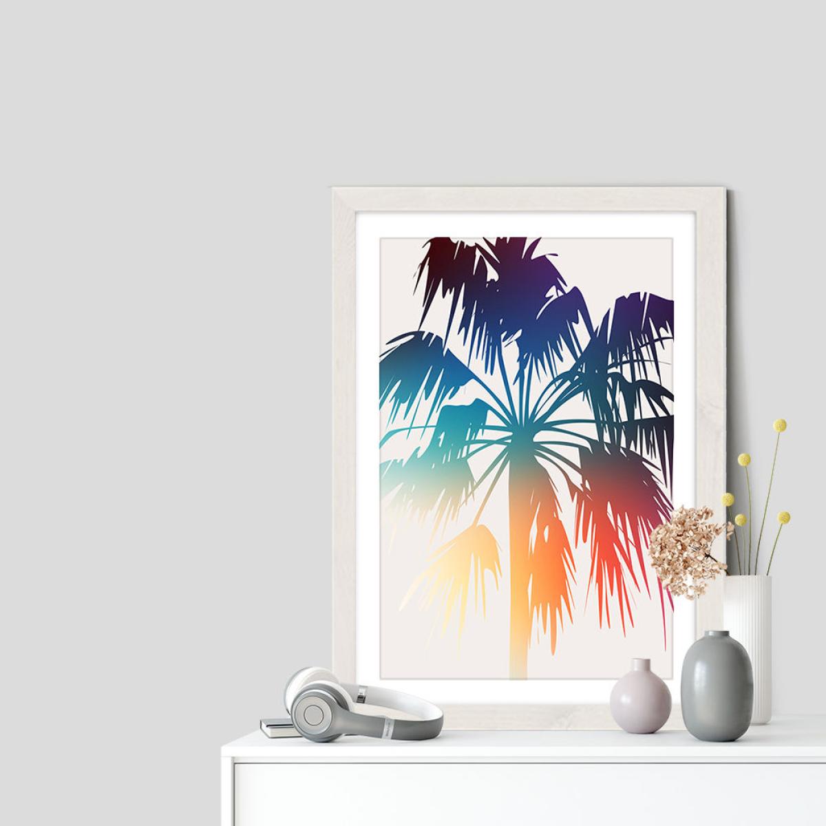 Prideful Palm Art Print White Frame – image 6