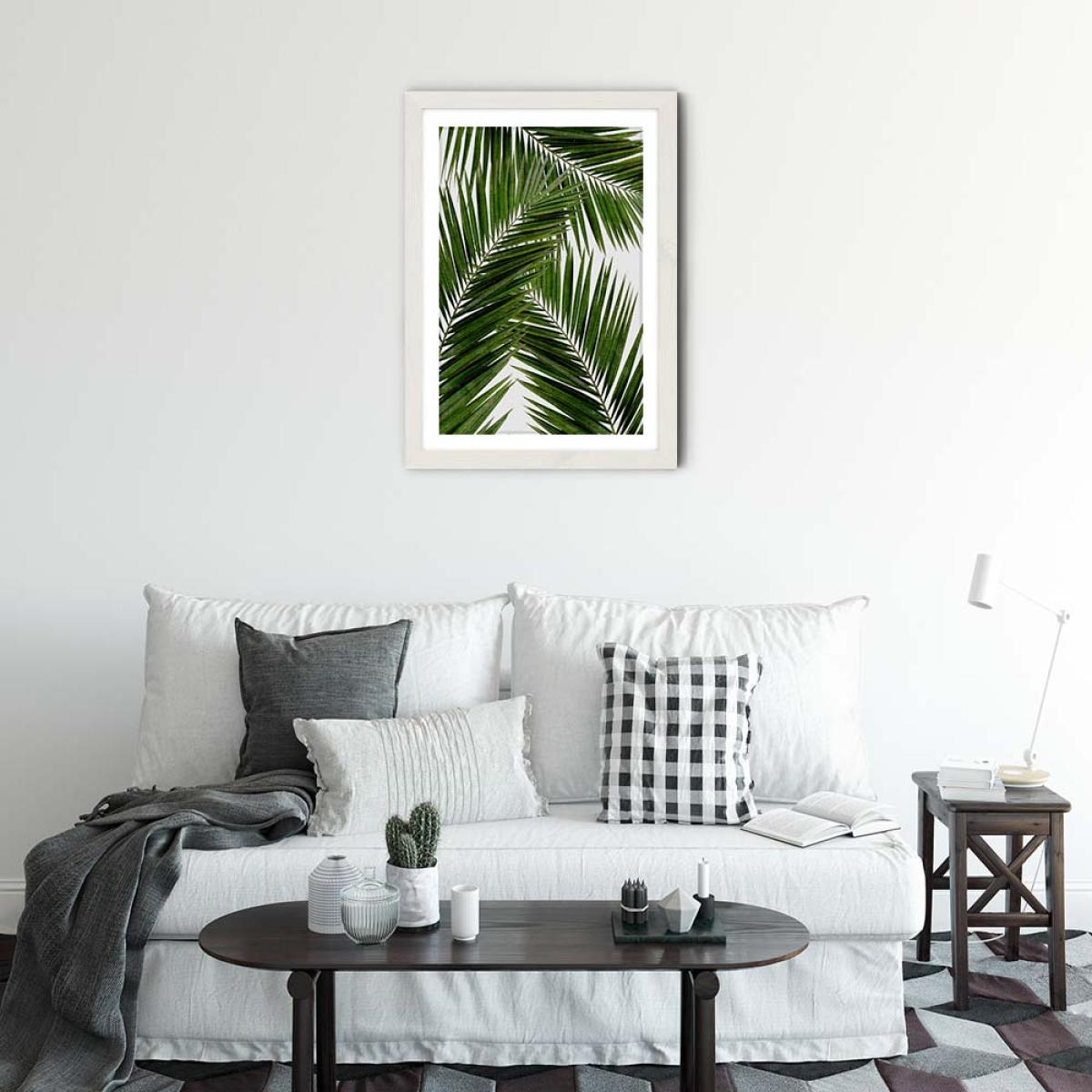 Palm Leaf III Art Print White Frame – image 2