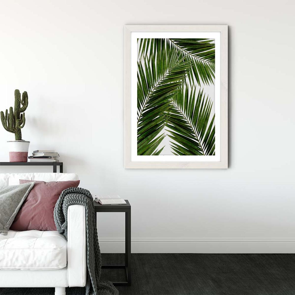 Palm Leaf III Art Print White Frame – image 3