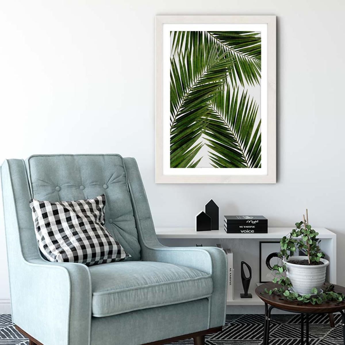 Palm Leaf III Art Print White Frame – image 4