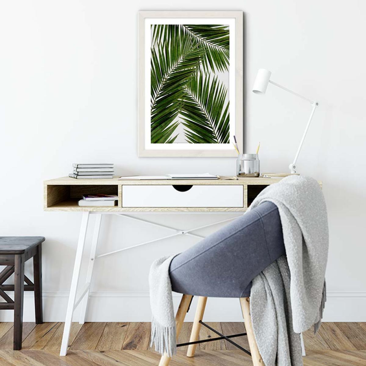 Palm Leaf III Art Print White Frame – image 5