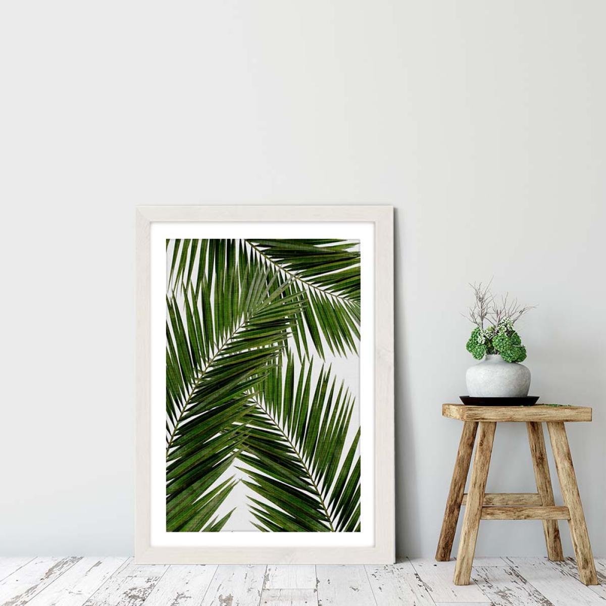 Palm Leaf III Art Print White Frame – image 6