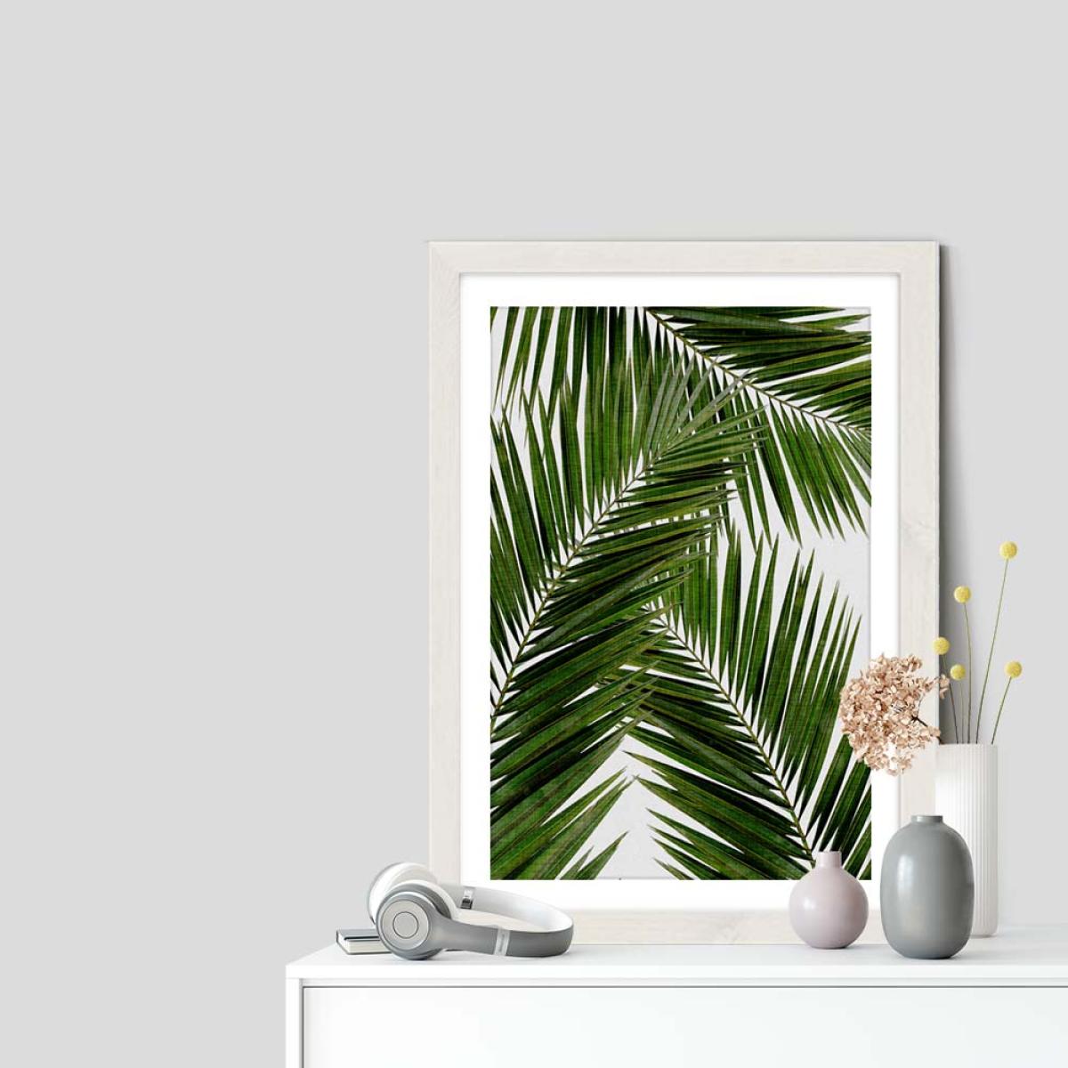 Palm Leaf III Art Print White Frame – image 7