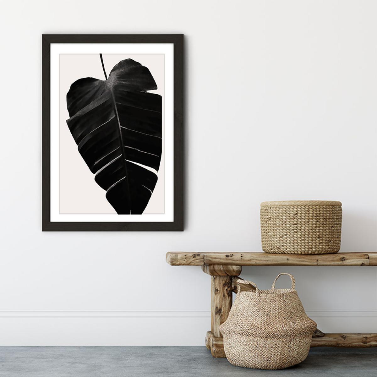 Black Leaf No.6 Art Print Black Frame – image 7