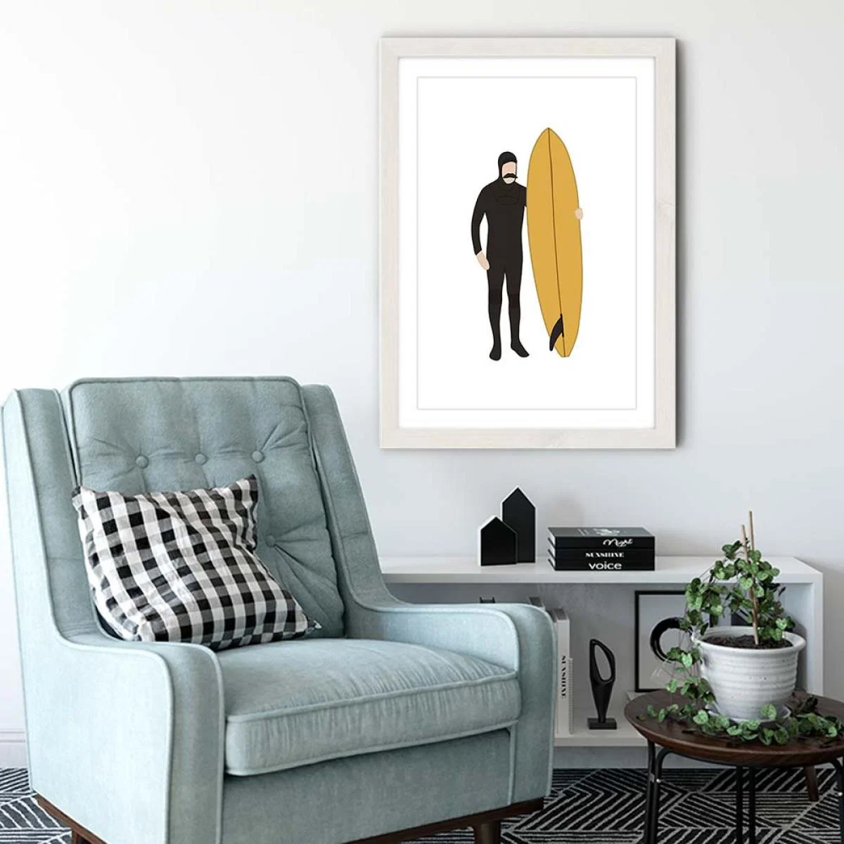Chipper Art Print White Frame – image 4