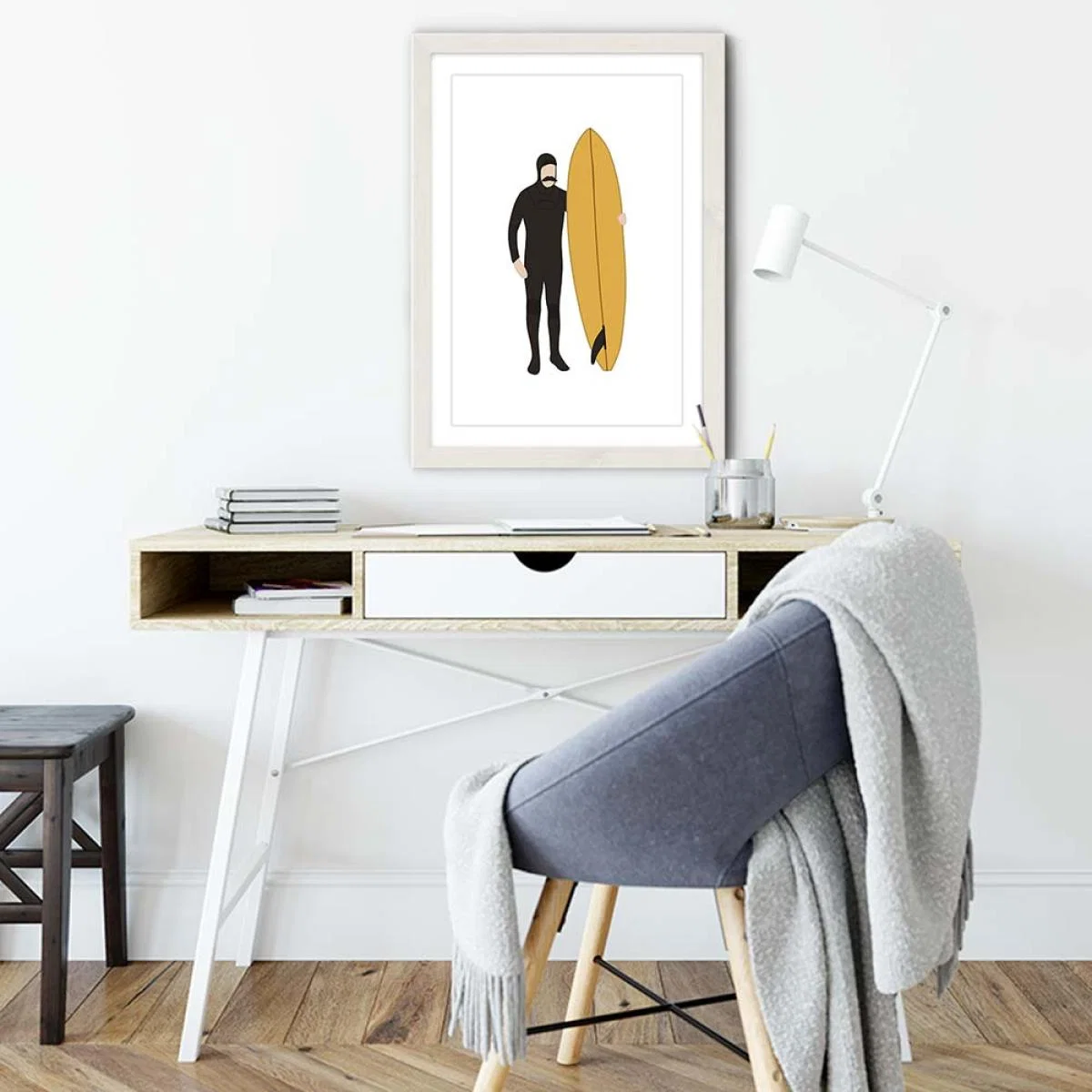 Chipper Art Print White Frame – image 5