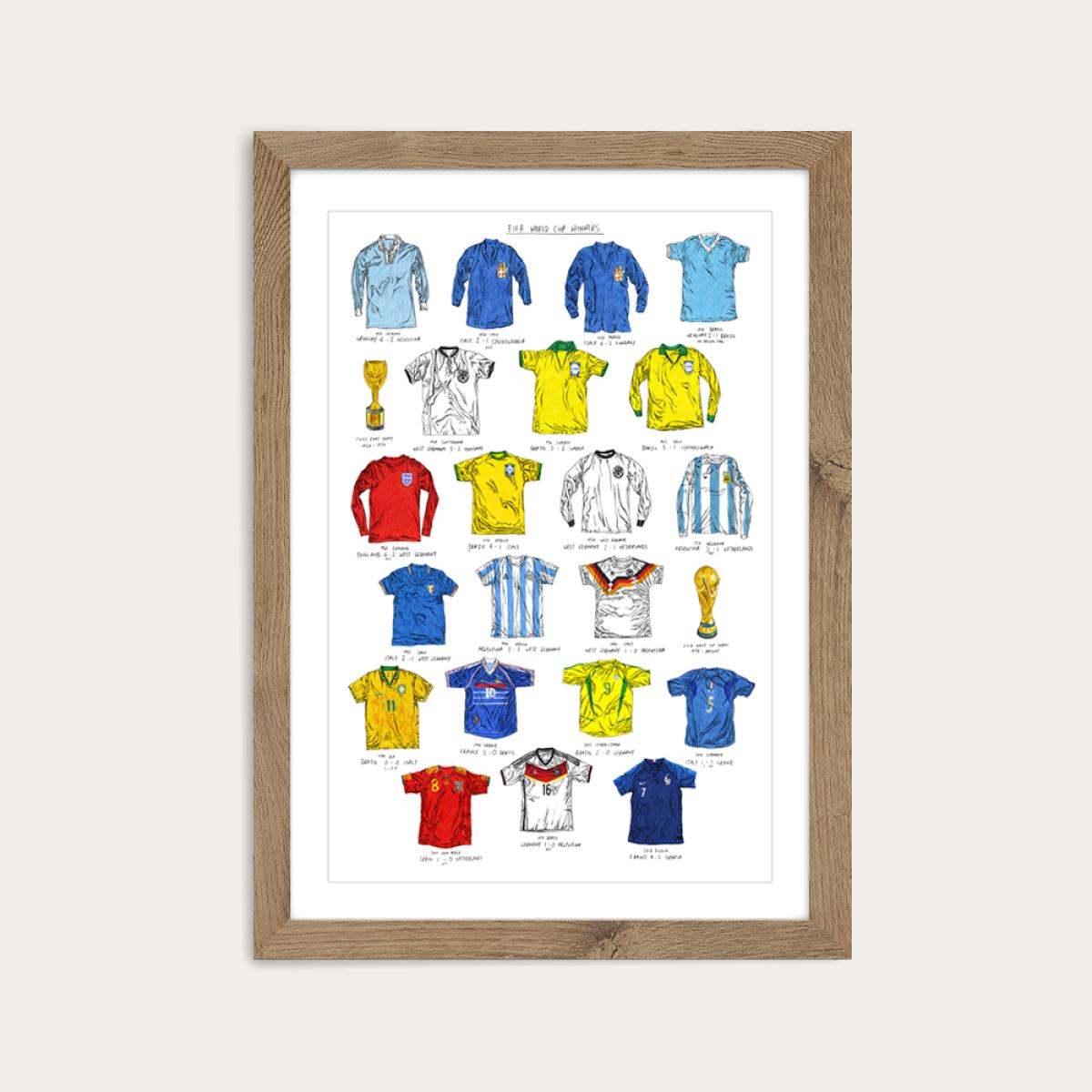 Oak Frame World Cup Winners Art Print