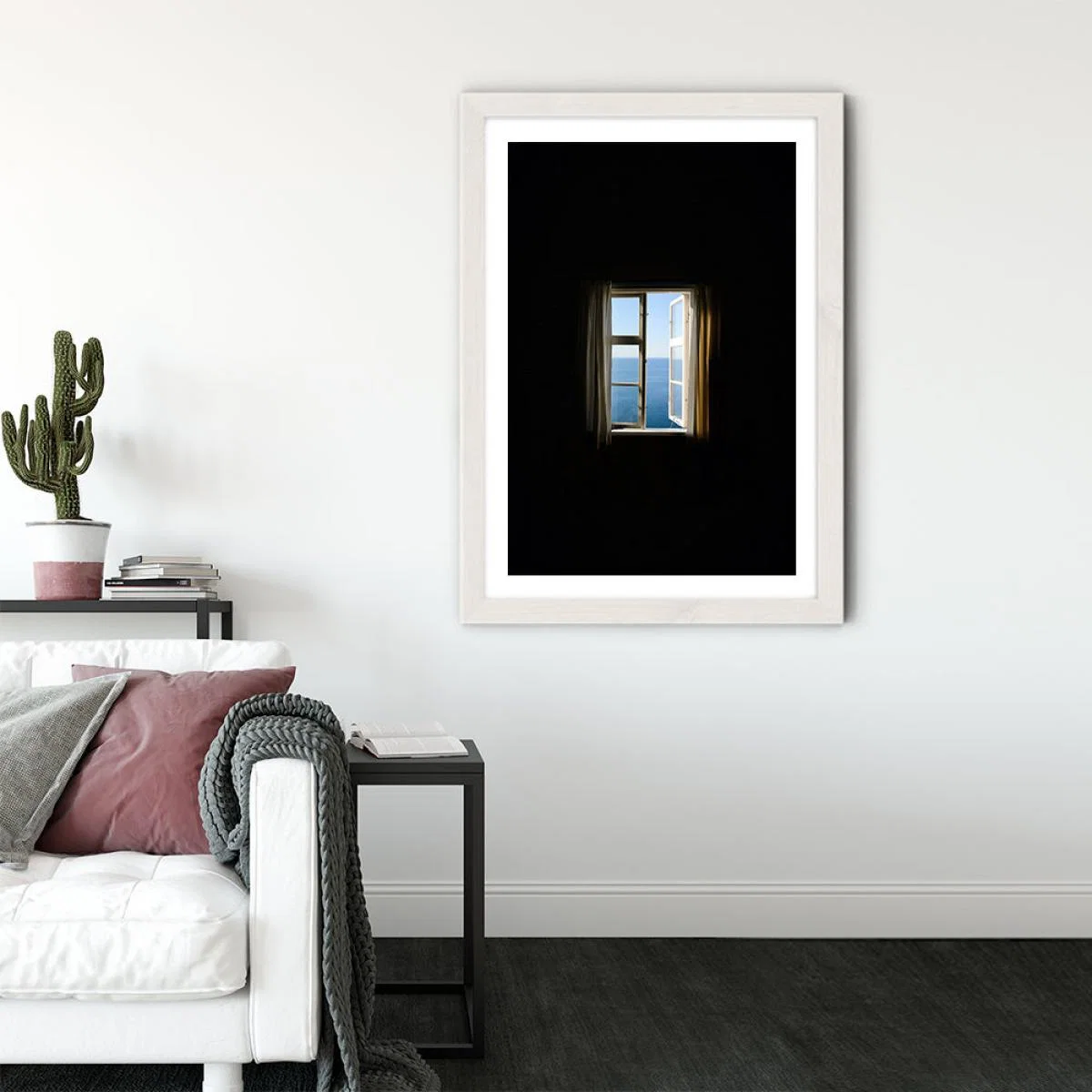 Black Window Art Print White Frame – image 5