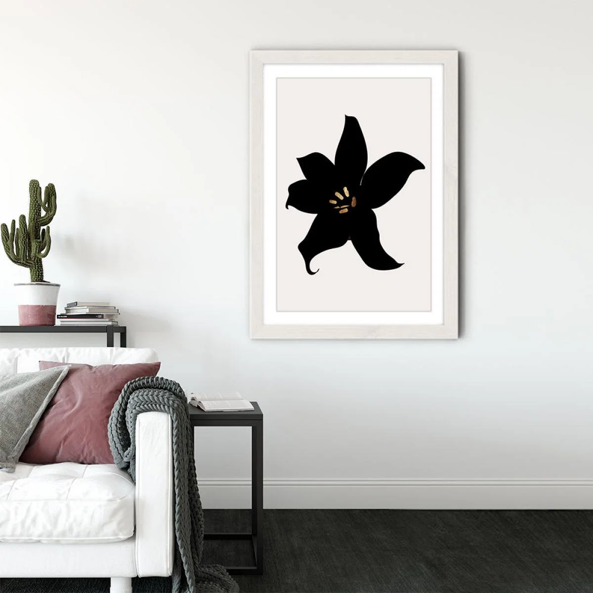 Dark Orchid Art Print White Frame – image 3