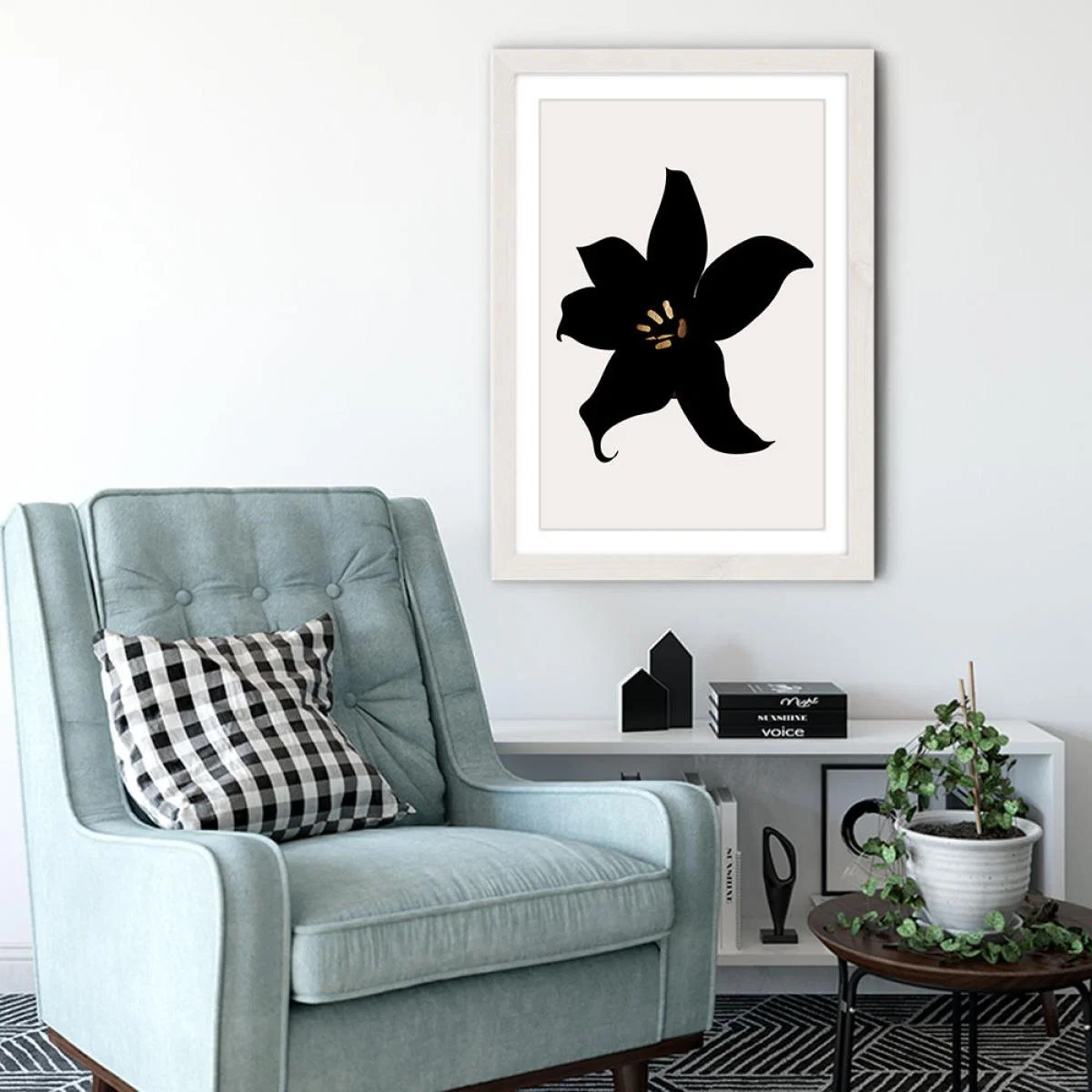 Dark Orchid Art Print White Frame – image 4
