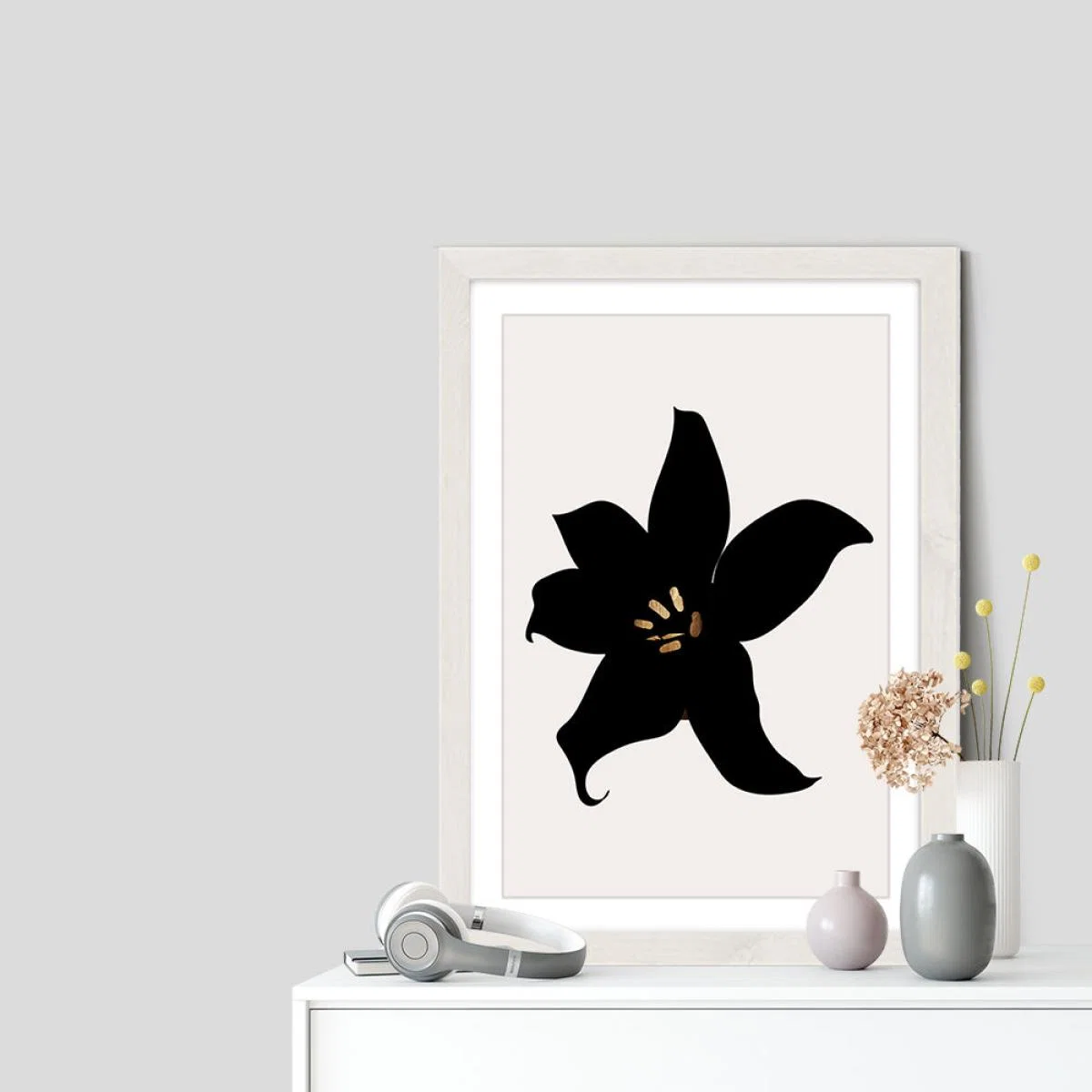 Dark Orchid Art Print White Frame – image 6