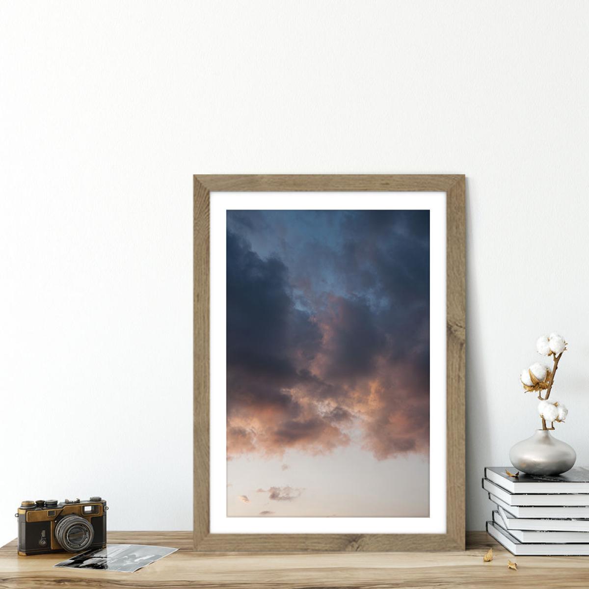Pastel Sunset Sky Art Print Oak Frame – image 5