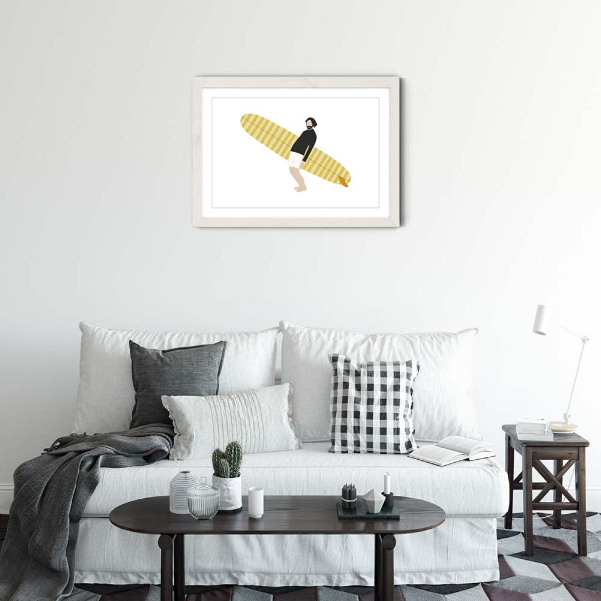 Yeah Art Print White Frame – image 2