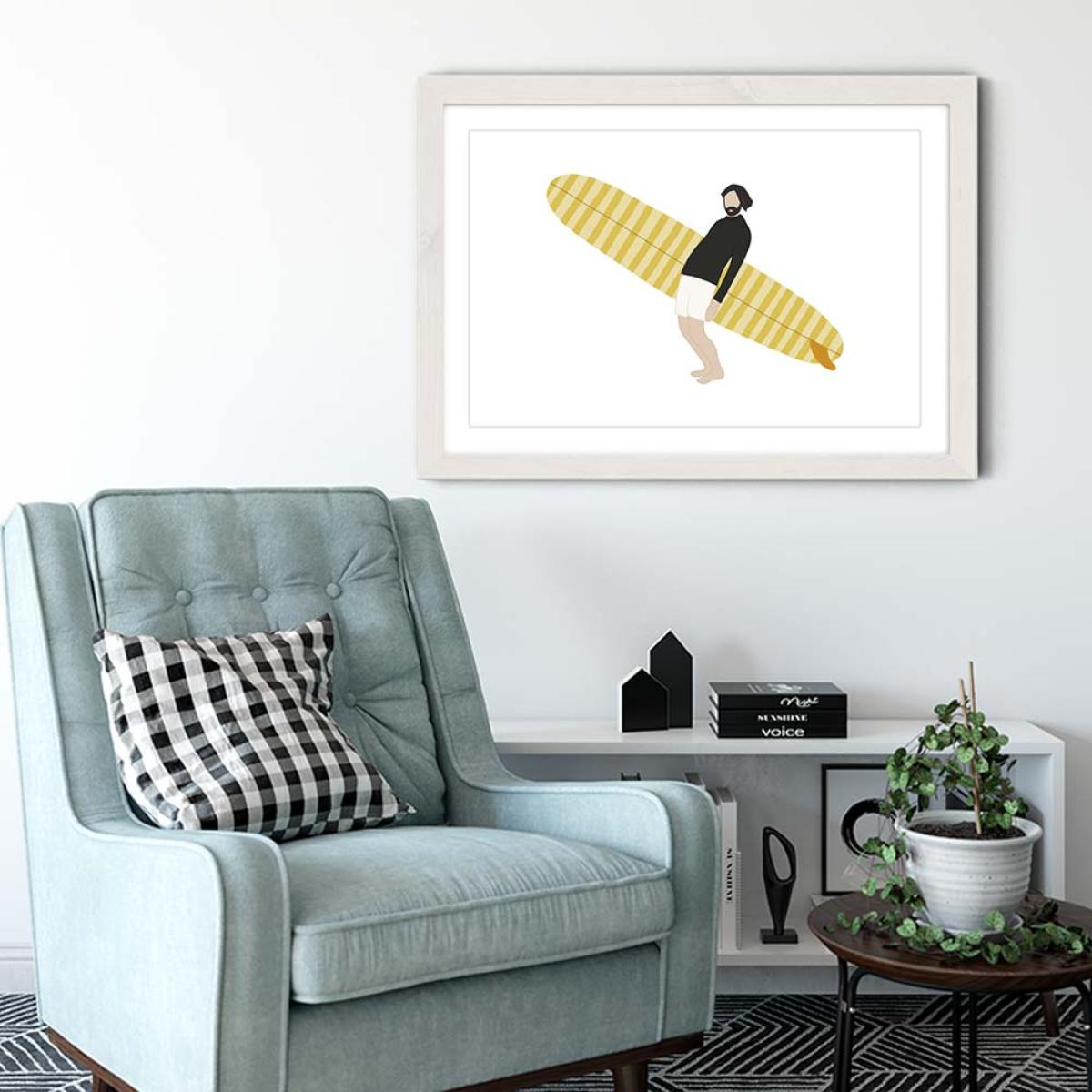 Yeah Art Print White Frame – image 4