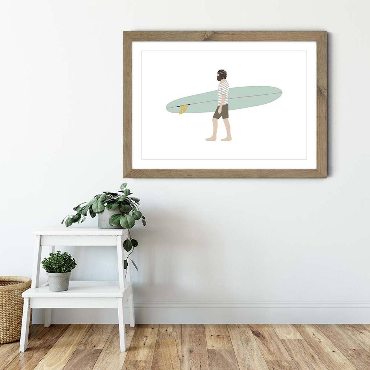 Rad Rider Art Print Oak Frame – image 4