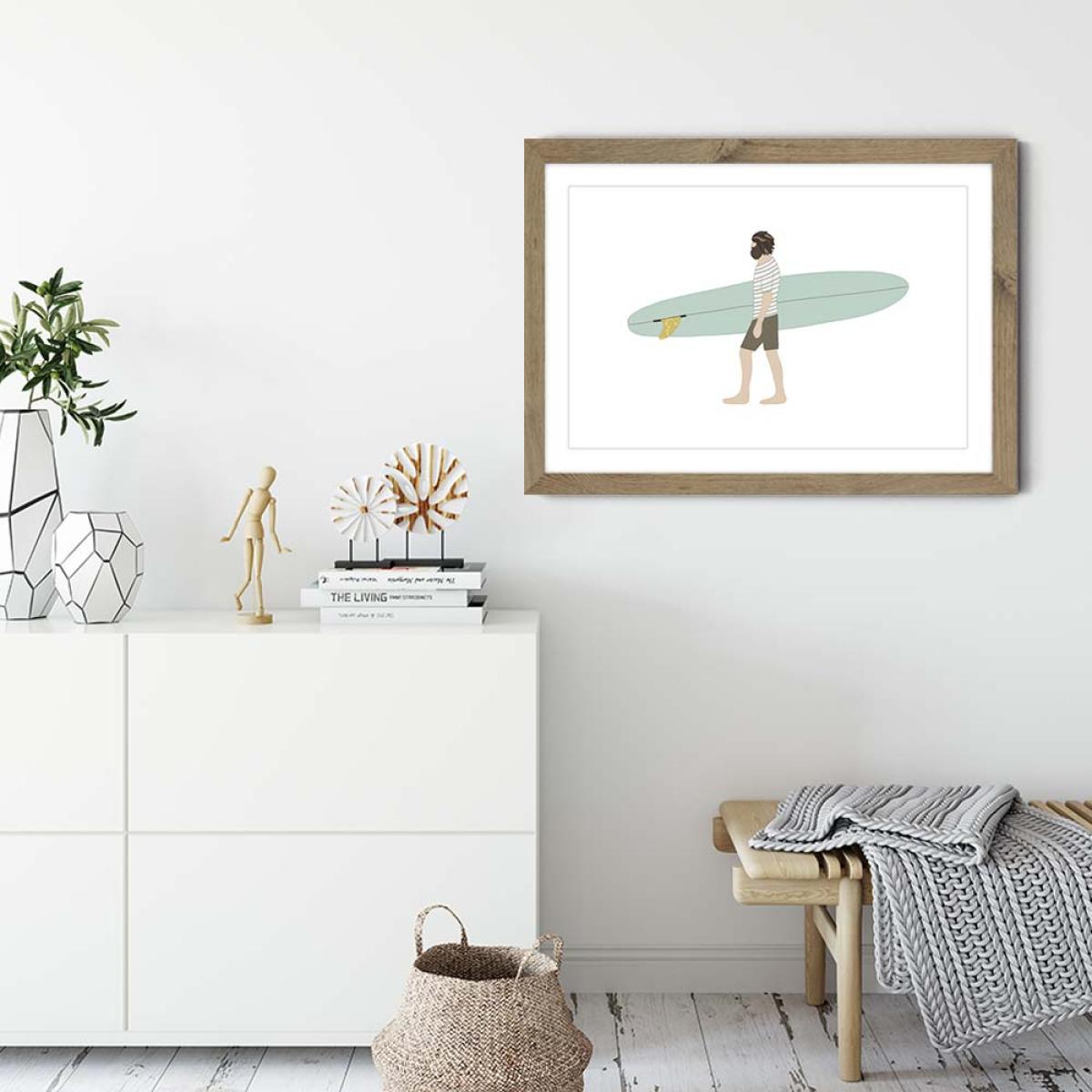 Rad Rider Art Print Oak Frame – image 5