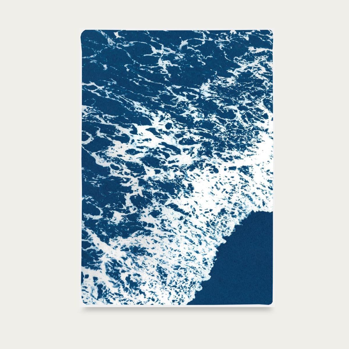 Deep Blue Sandy Shore Handmade Cyanotype Art Print – image 7