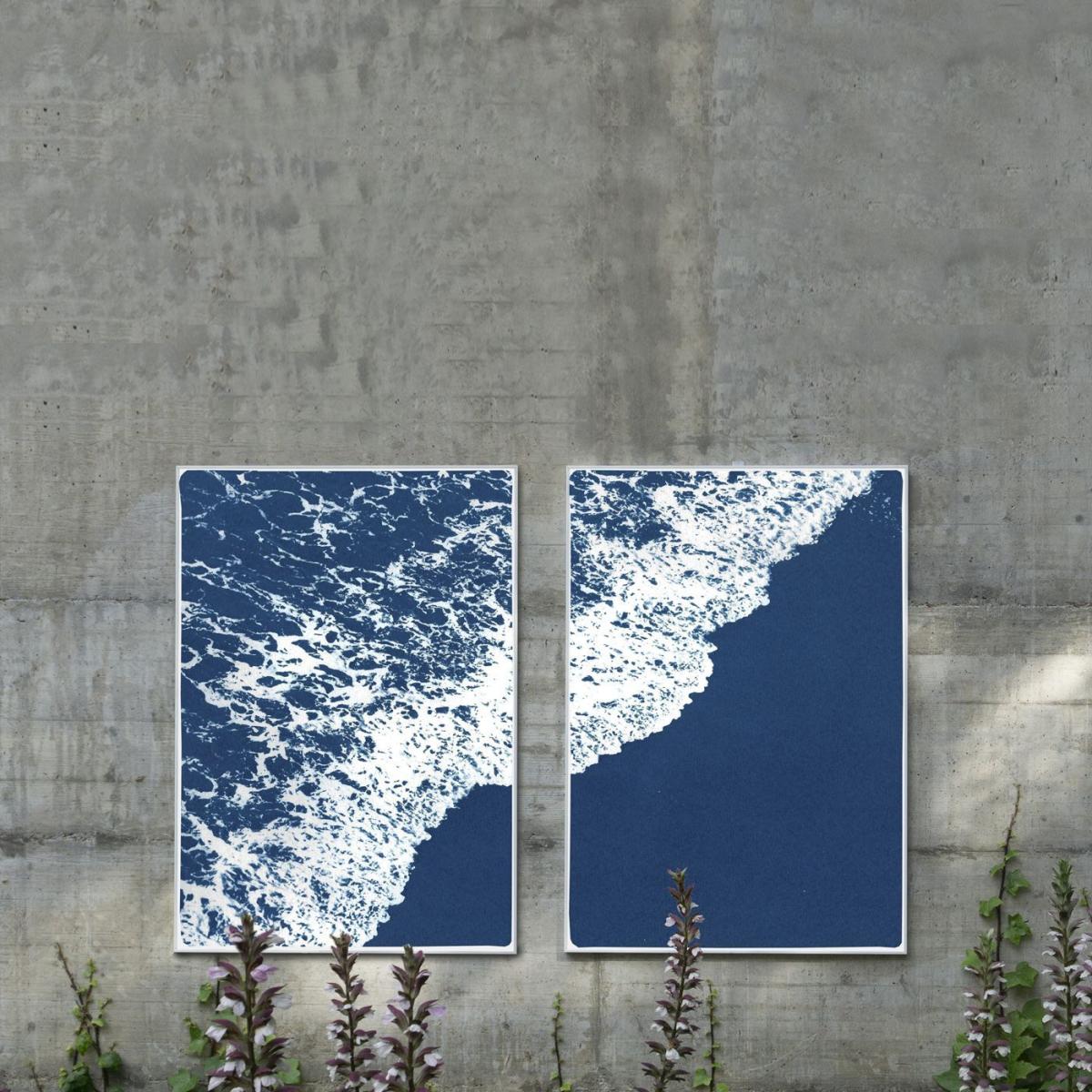 Deep Blue Sandy Shore Handmade Cyanotype Art Print – image 9