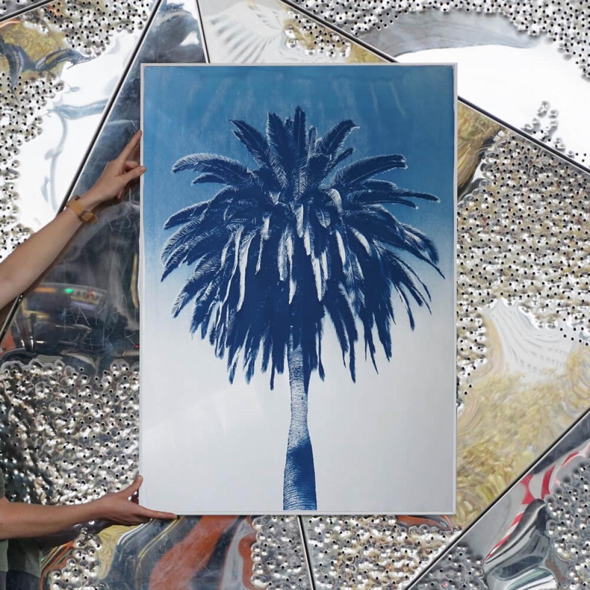 Marrakesh Majorelle Palm Limited Edition Handmade Cyanotype Art Print – image 4