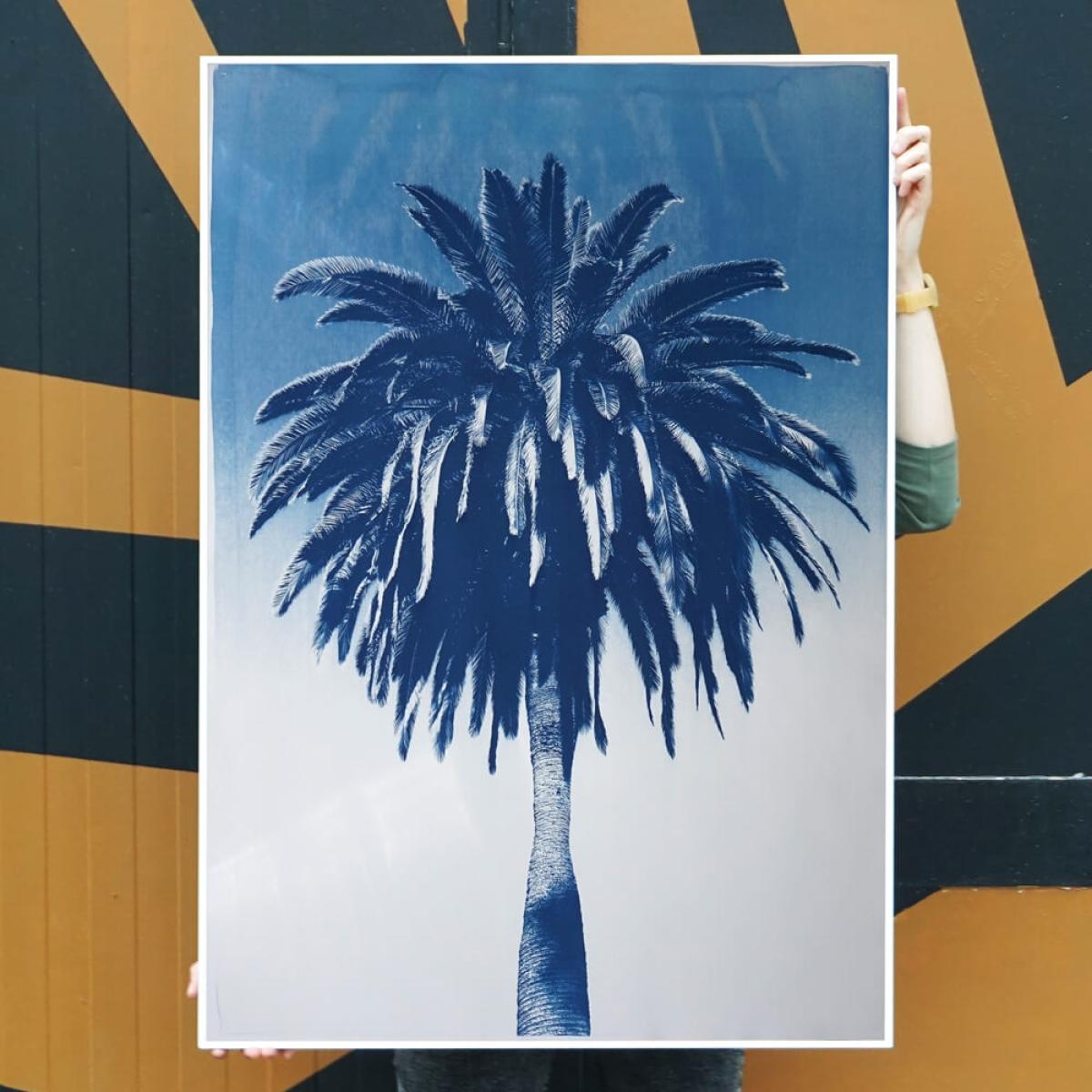 Marrakesh Majorelle Palm Limited Edition Handmade Cyanotype Art Print – image 9