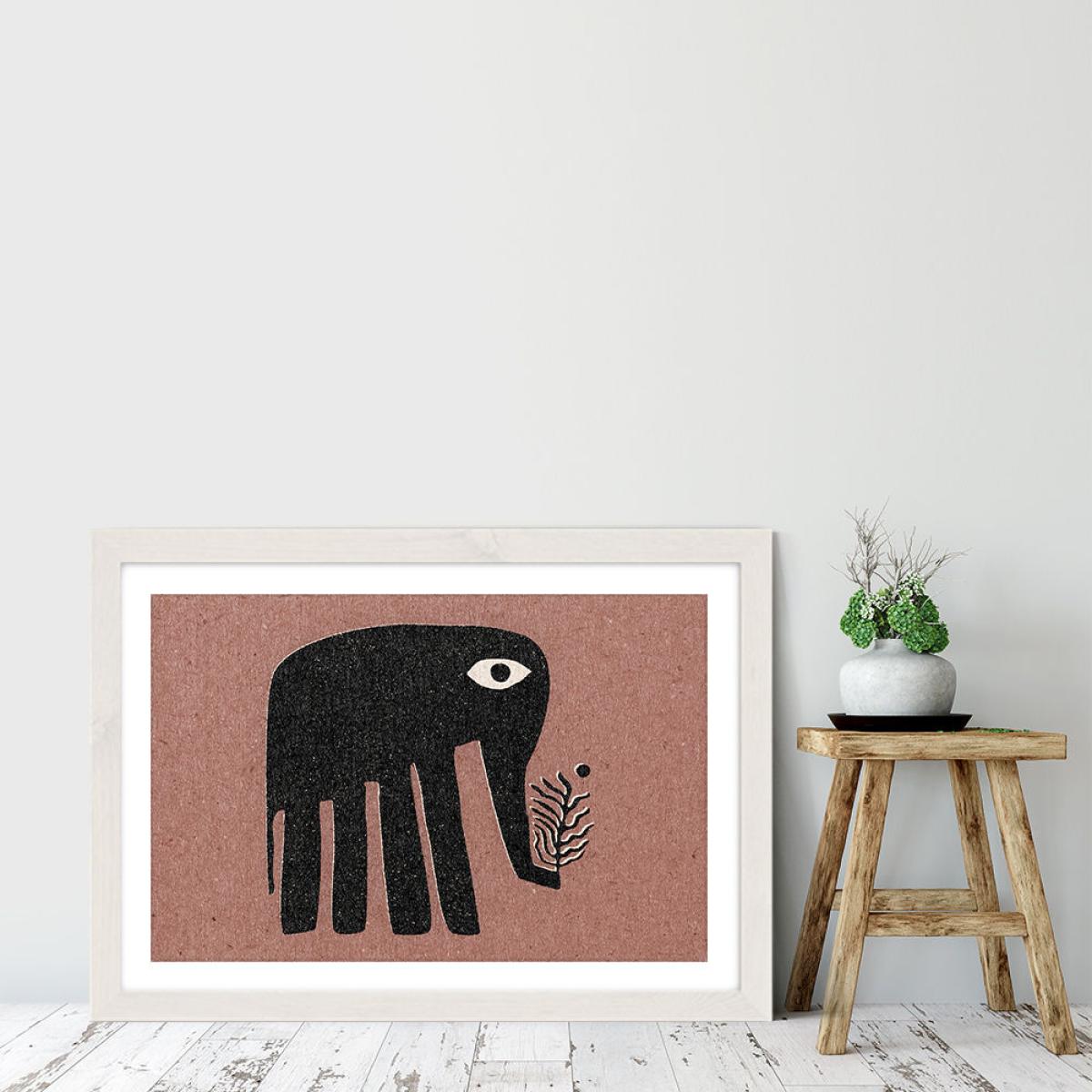 The Elephant Art Print White Frame – image 6