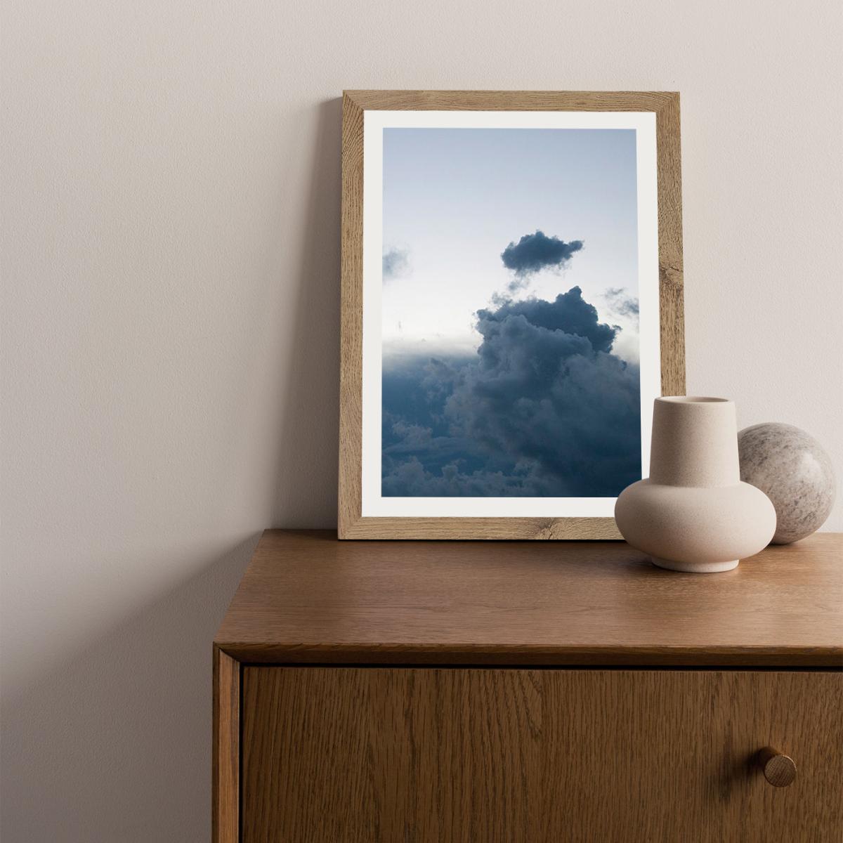 Above The Clouds 2 Art Print Oak Frame – image 4