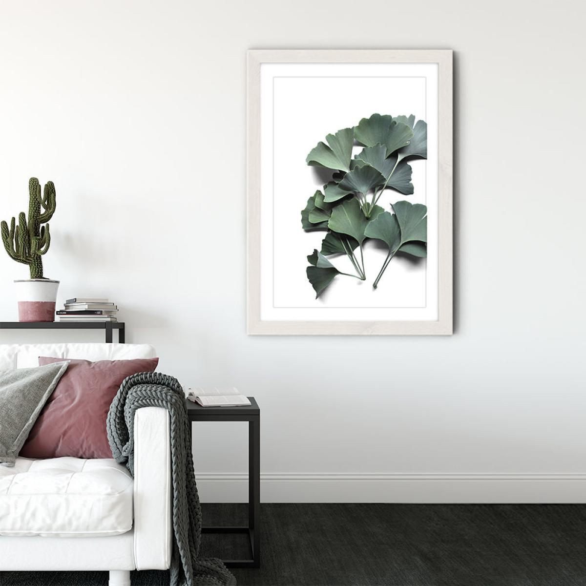 Ginkgo Biloba Art Print White Frame – image 3