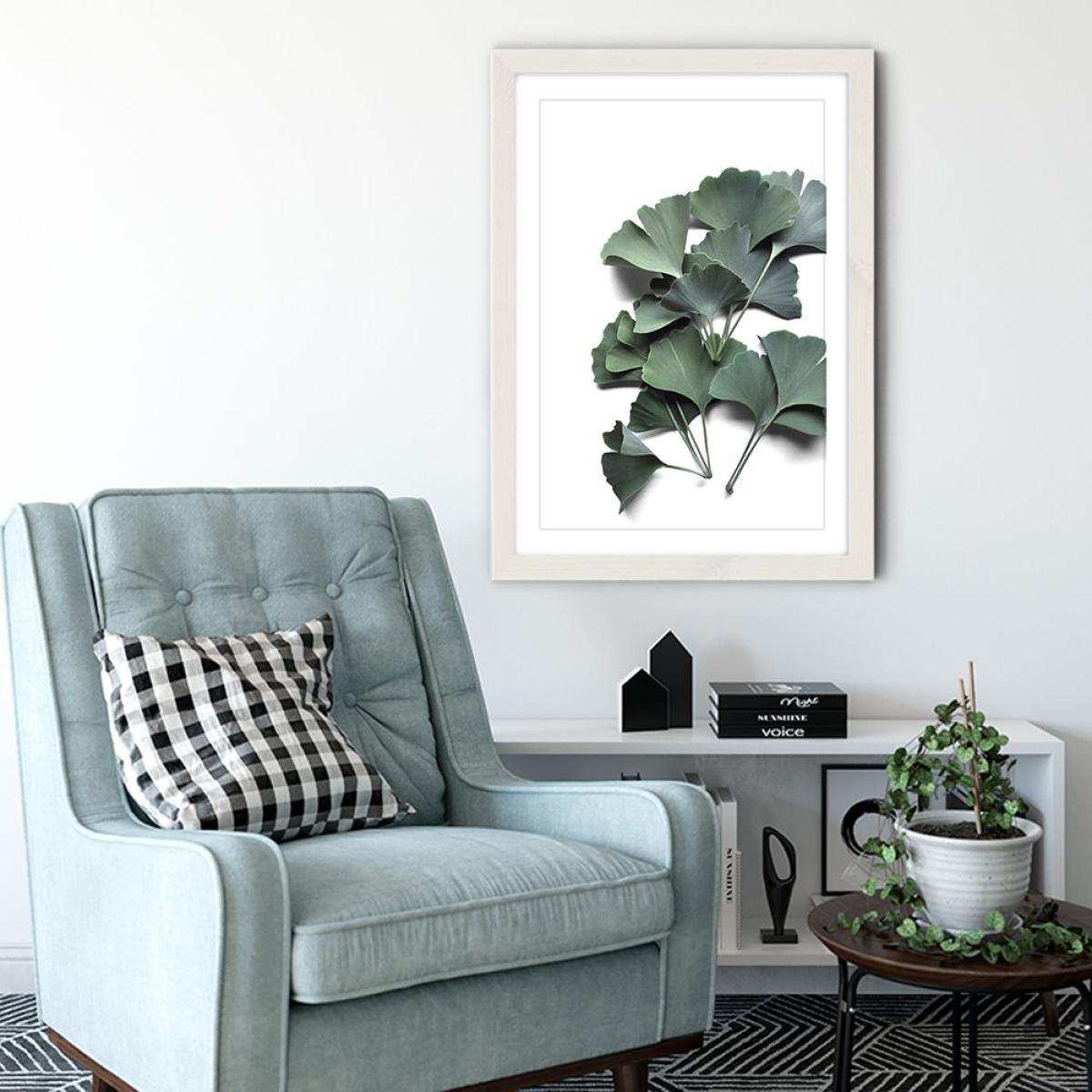 Ginkgo Biloba Art Print White Frame – image 4