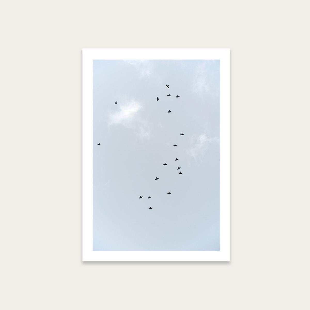 Birds Flying South Art Print Unframed