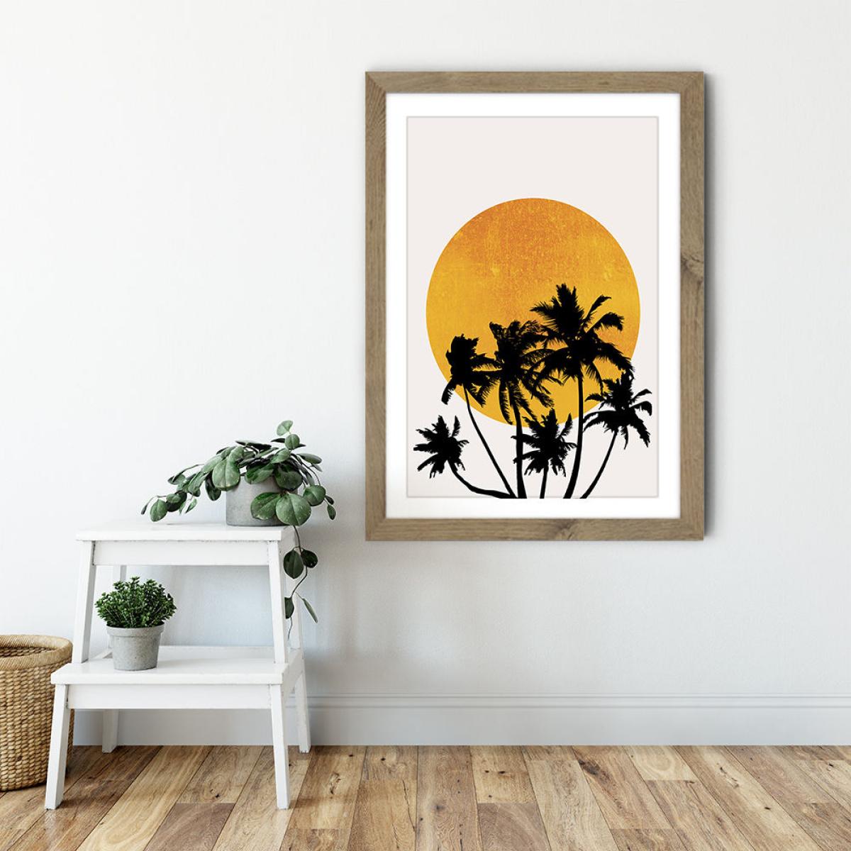 Miami Beach Sunset Art Print Oak Frame – image 6